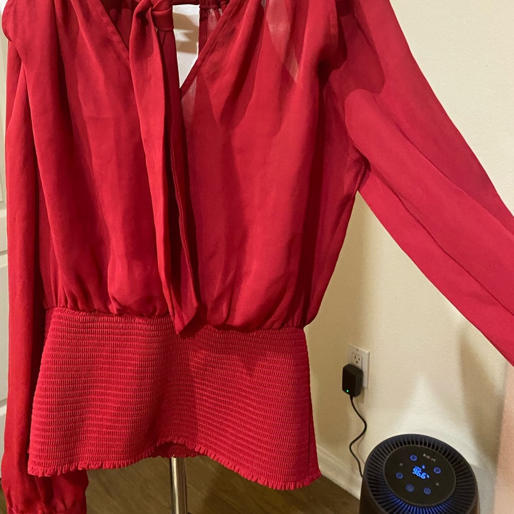 Bebe Red Top - Picture 7 of 12